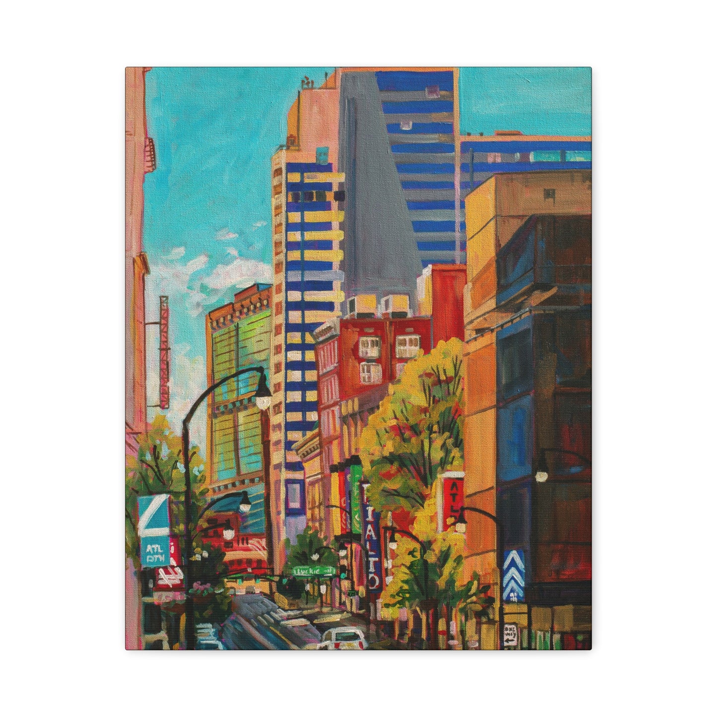 Atlanta Street Scene 2 (Rialto Center for the Arts)—Matte Canvas, Stretched, 1.25"