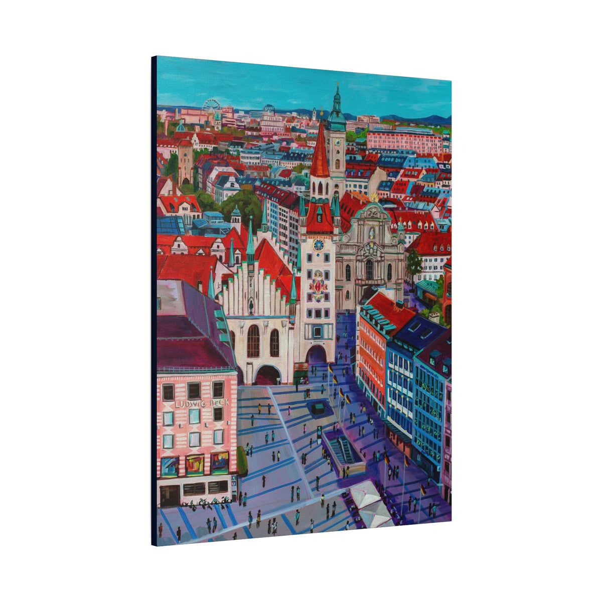 Postcards from Europe: Munich  —Matte Canvas, Stretched, 1.25"