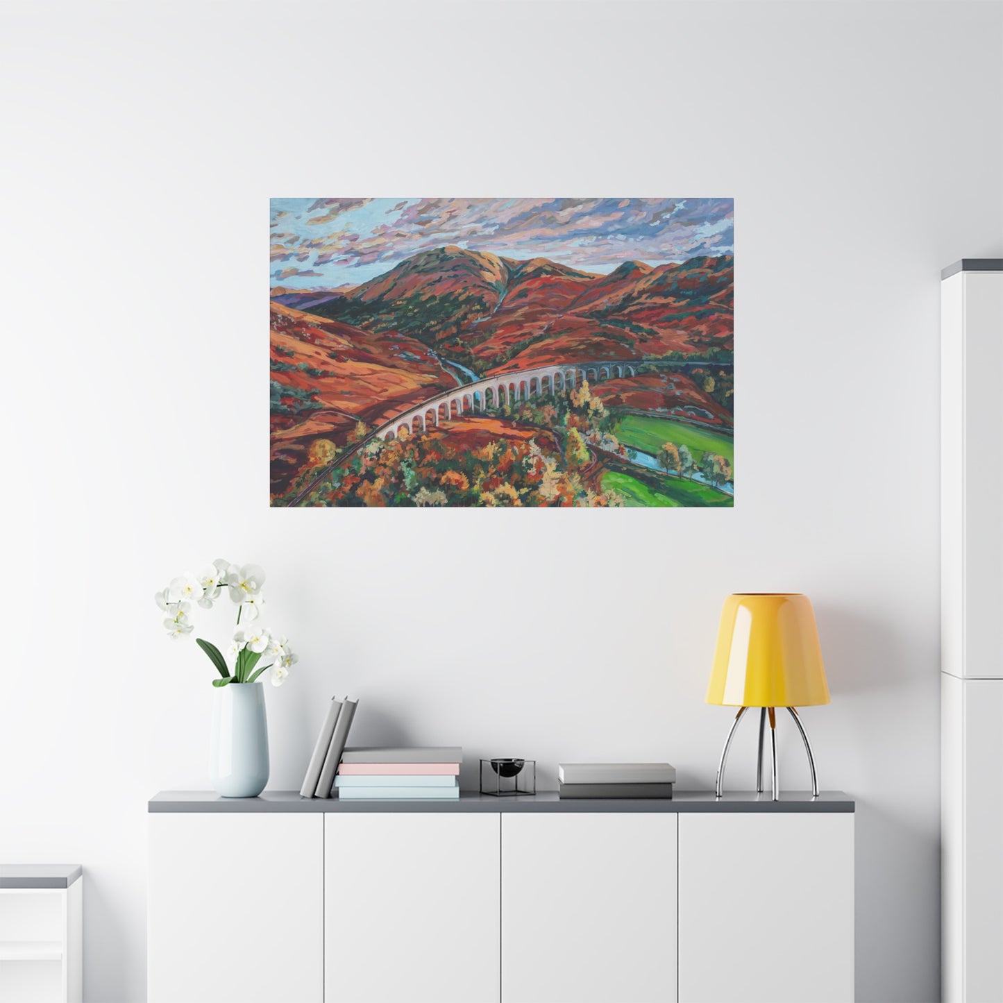 Autumn in Scotland, the Glenfinnan Viaduct —Matte Canvas, Stretched, 1.25"
