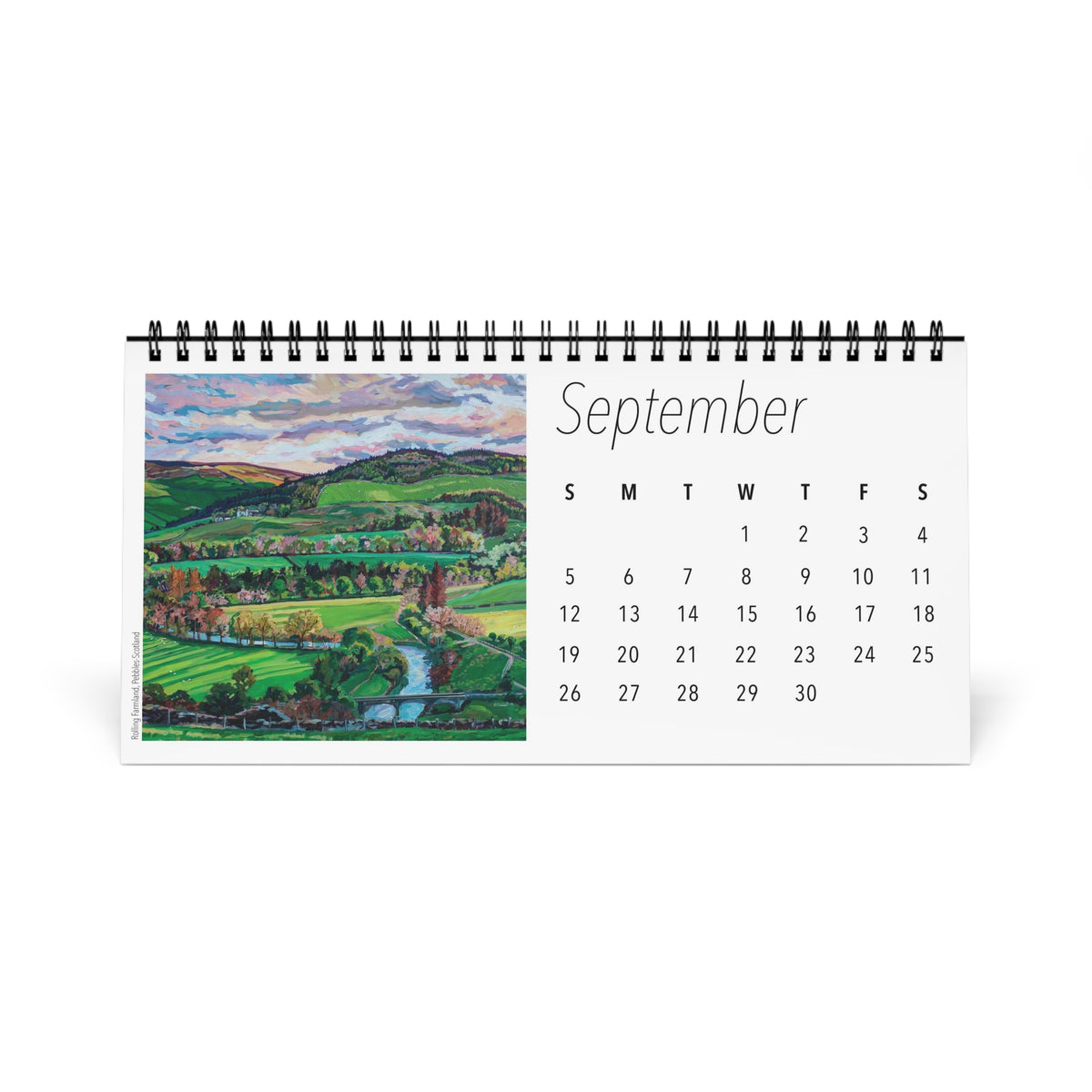 Fields and Farmland  2027 Desktop Calendar
