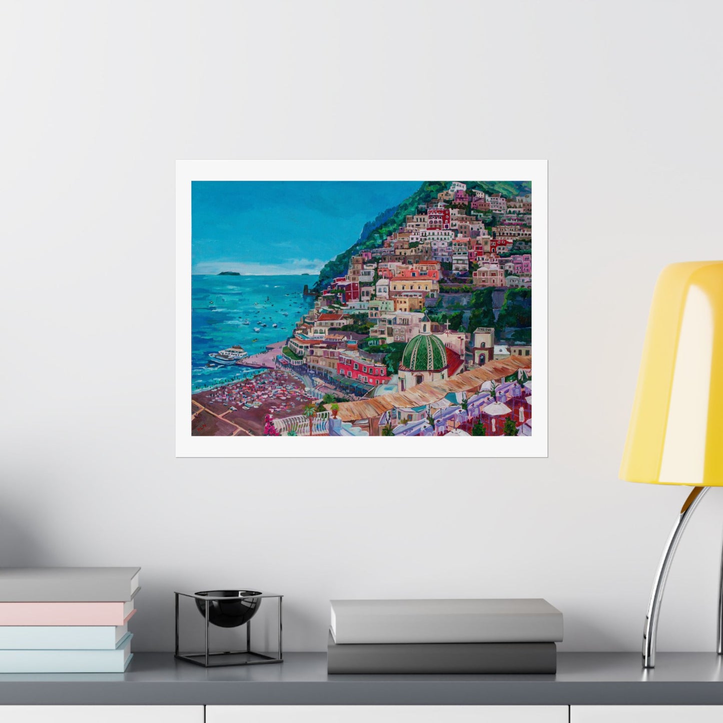 Summer in Positano, Italy —Matte Horizontal Poster Reproduction