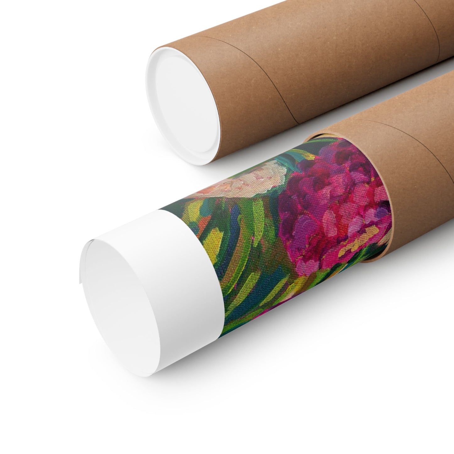 Wonder garden series- Zinnias in the Mountain Light— Matte Paper Poster Reproduction