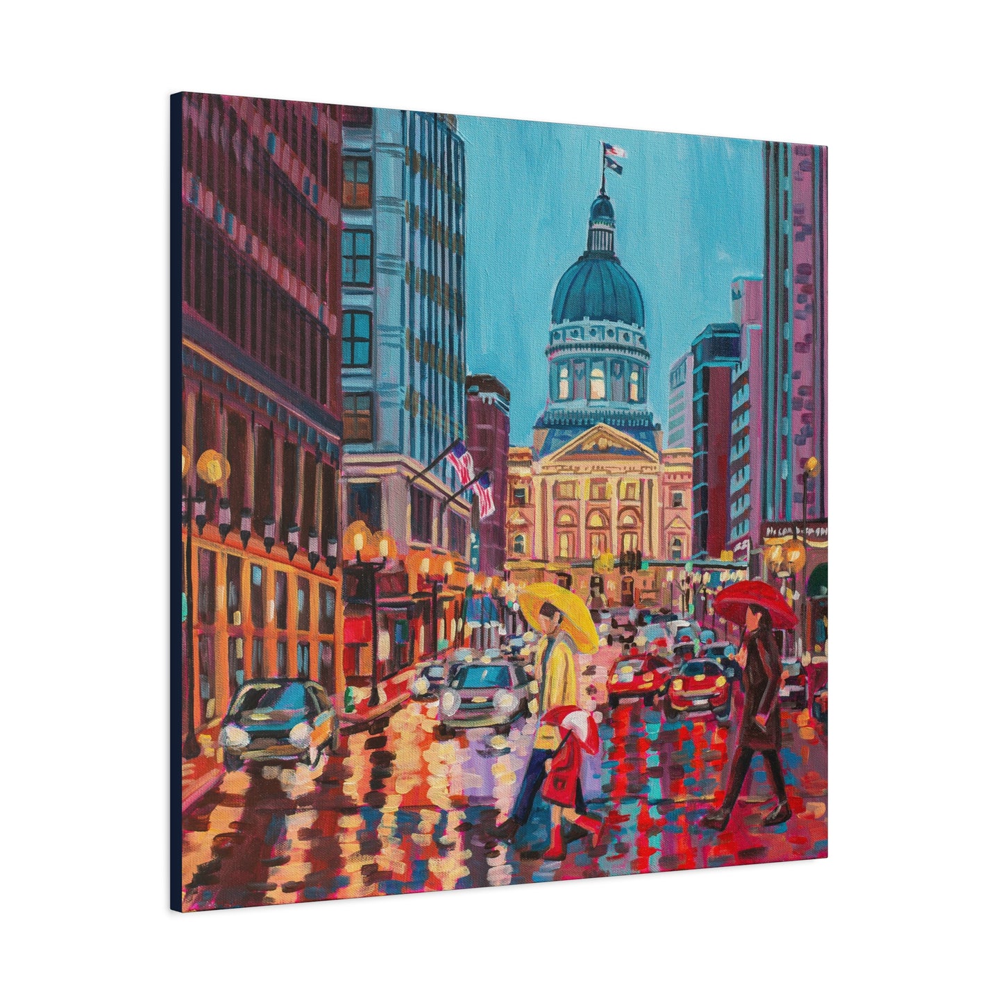 Rush hour reflections— Gallery Wrapped Canvas Reproductions