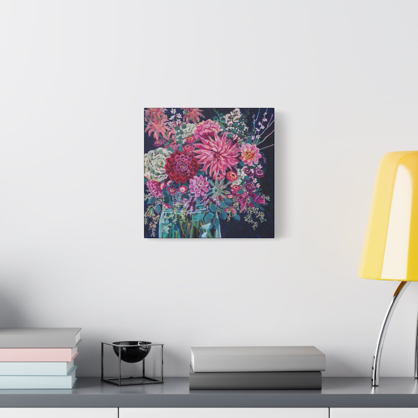 Warm Winter Floral Still Life —Matte Canvas, Stretched, 1.25"