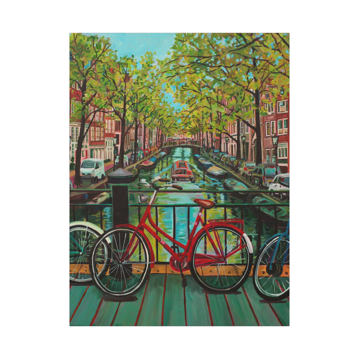 Postcards from Europe: Amsterdam —Matte Canvas, Stretched, 1.25"