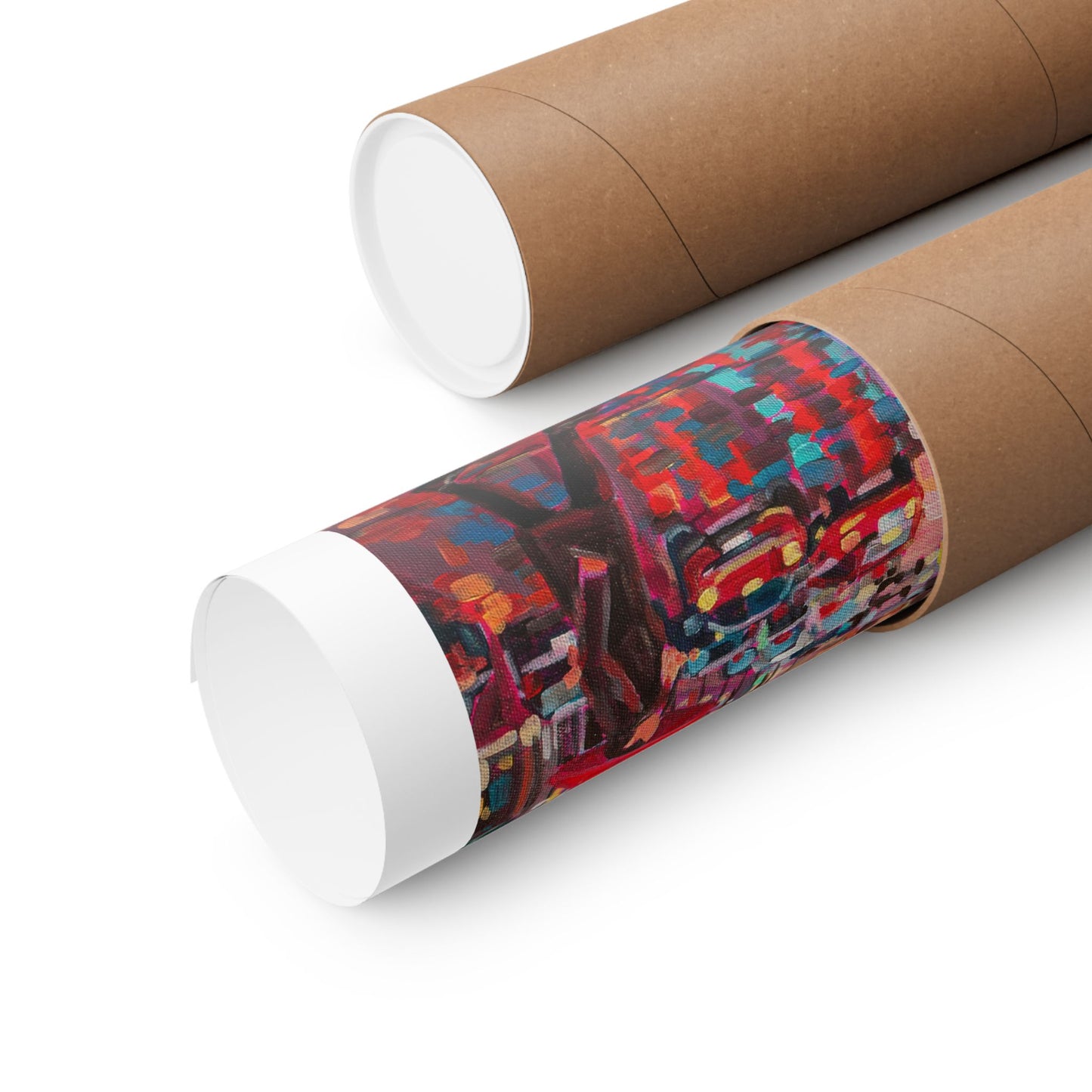 Rush hour reflections— Matte Paper Poster Reproduction