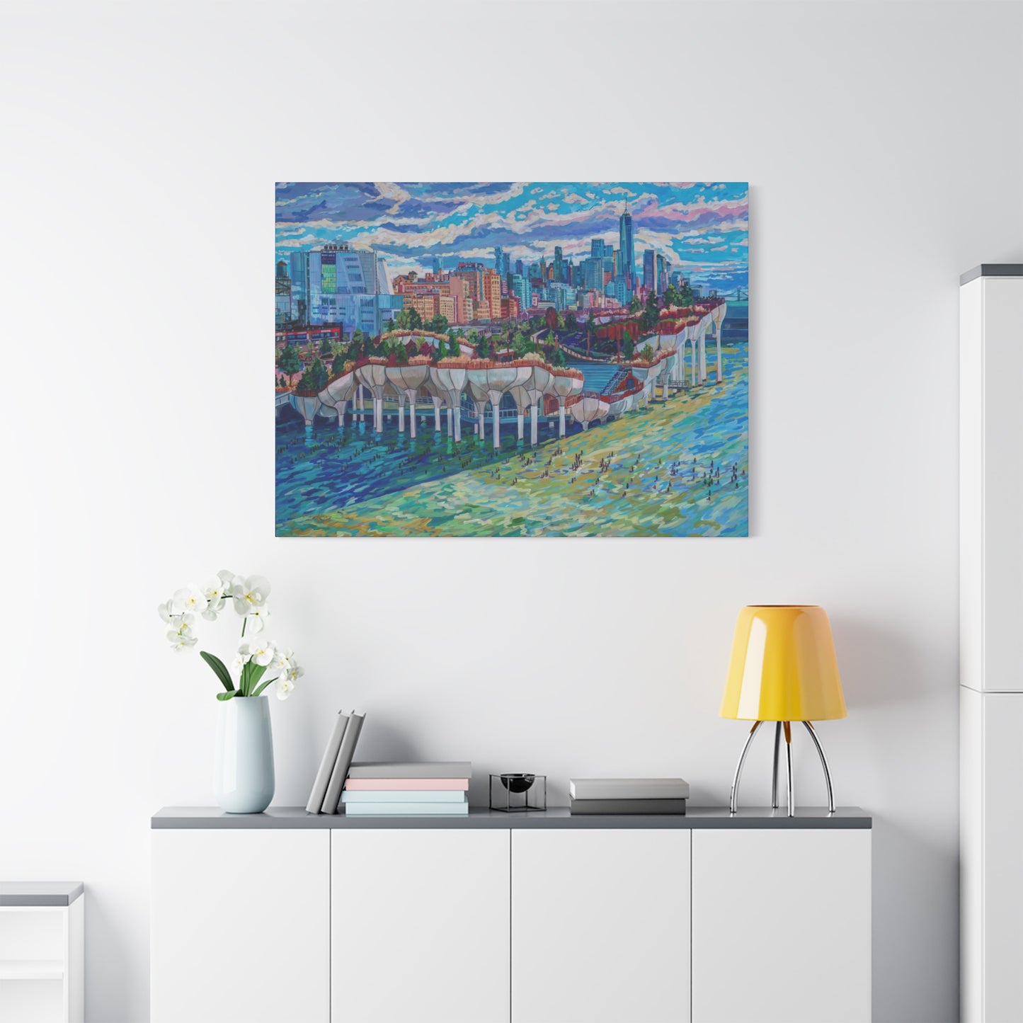 Little Island and Downtown Manhattan —Matte Canvas, Stretched, 1.25"