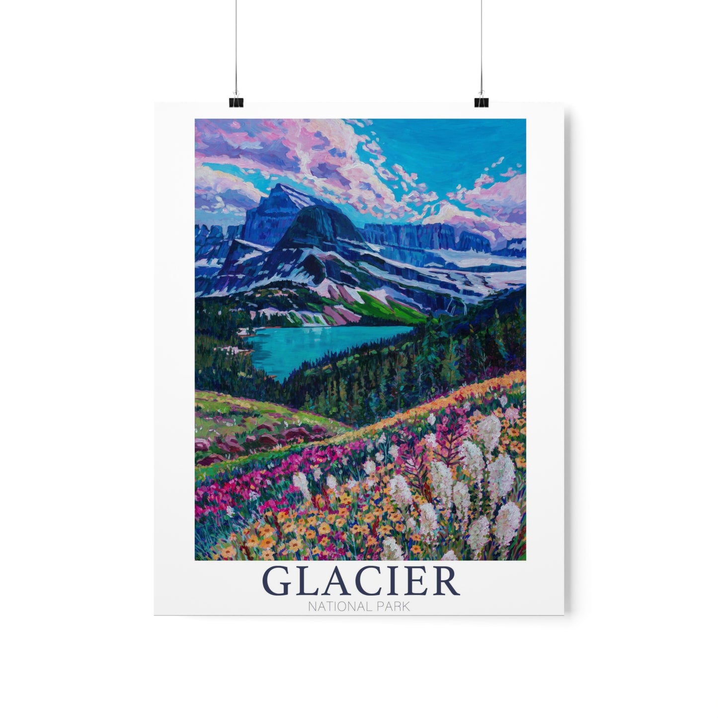 Glacier National Park 16x20 Matte Vertical Poster