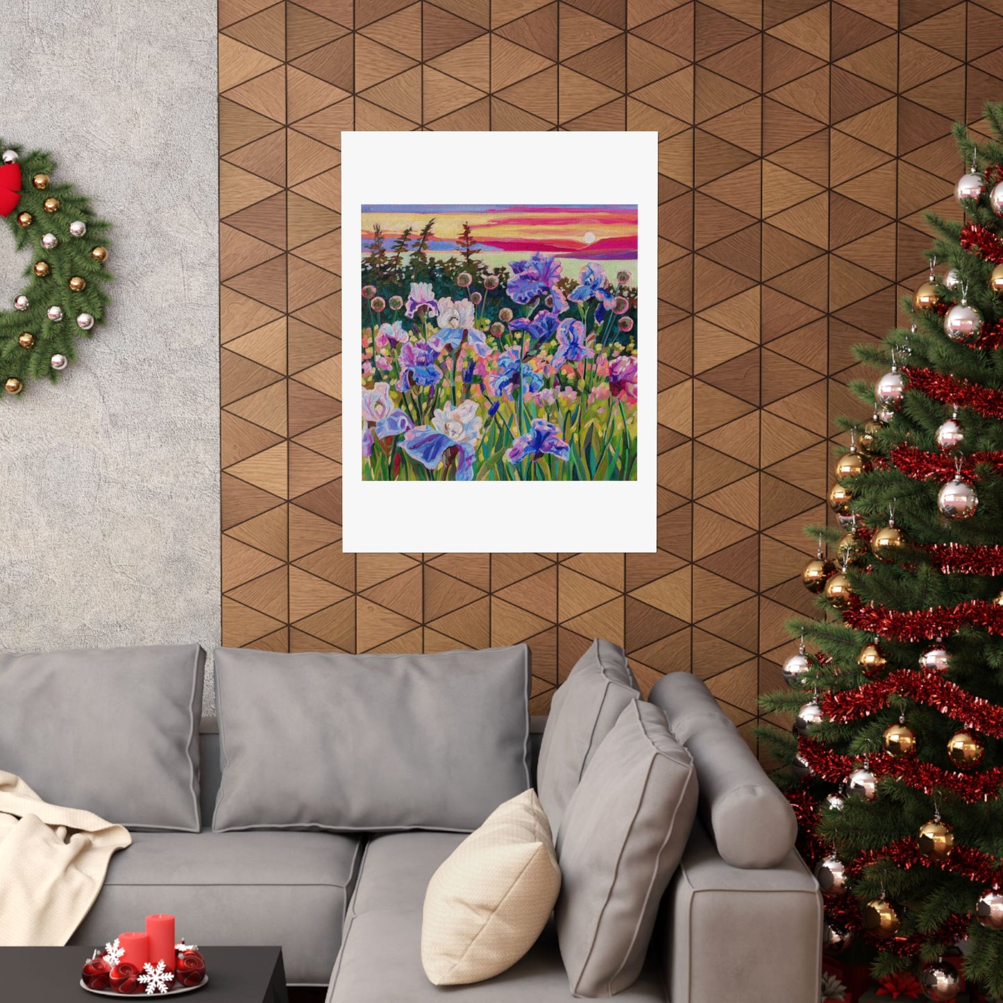 Wonder garden series- Irises— Matte Paper Poster Reproduction