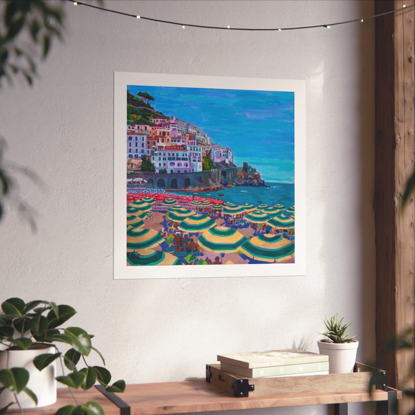 Beachside Amalfi, Italy — Matte Paper Poster Reproduction