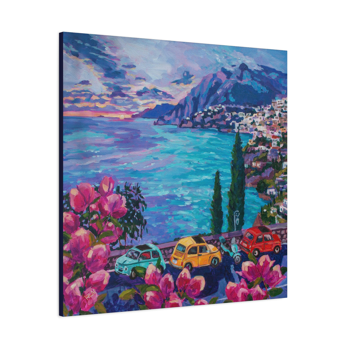 Fiats at Arienzo, Positano —Matte Canvas, Stretched, 1.25"