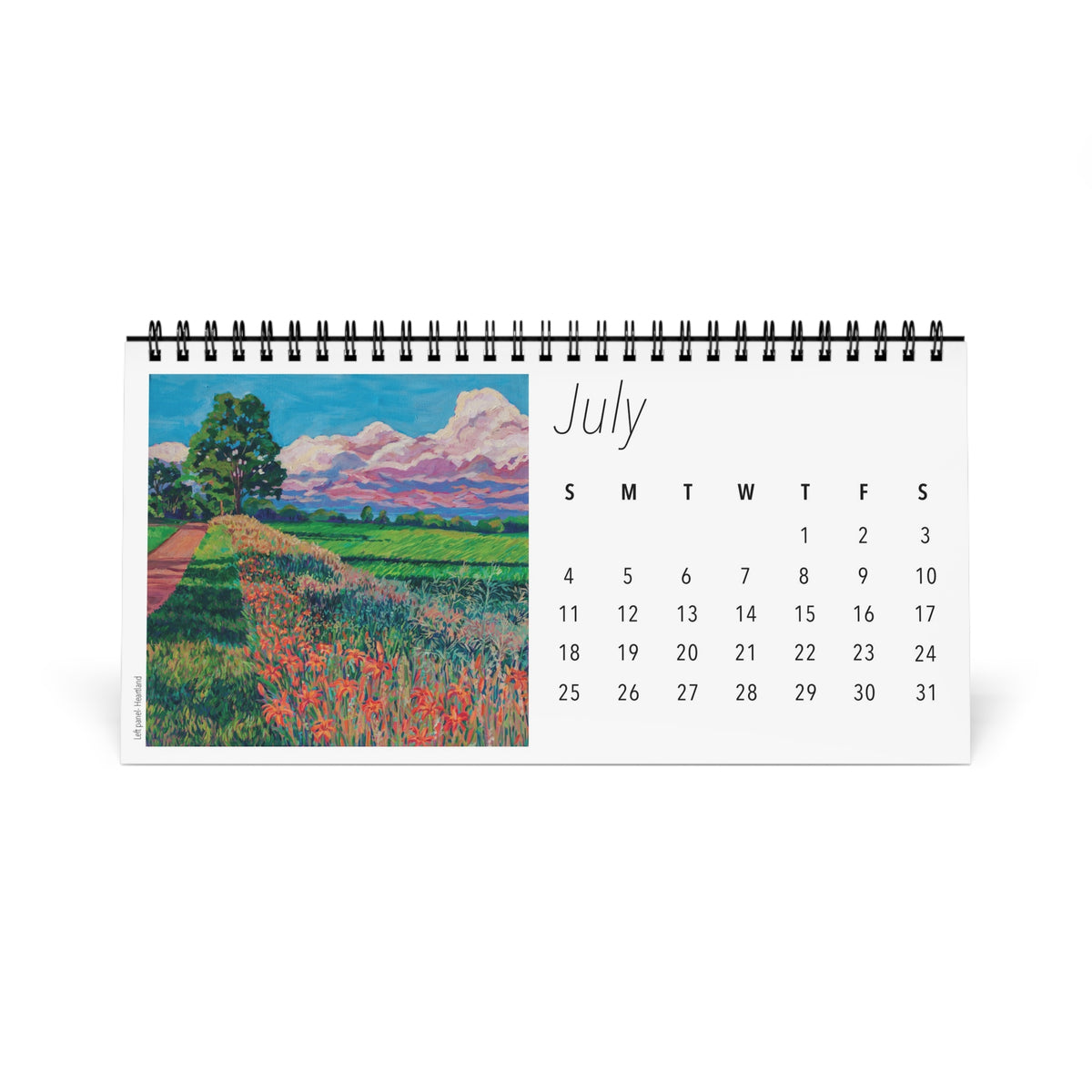 Fields and Farmland  2027 Desktop Calendar