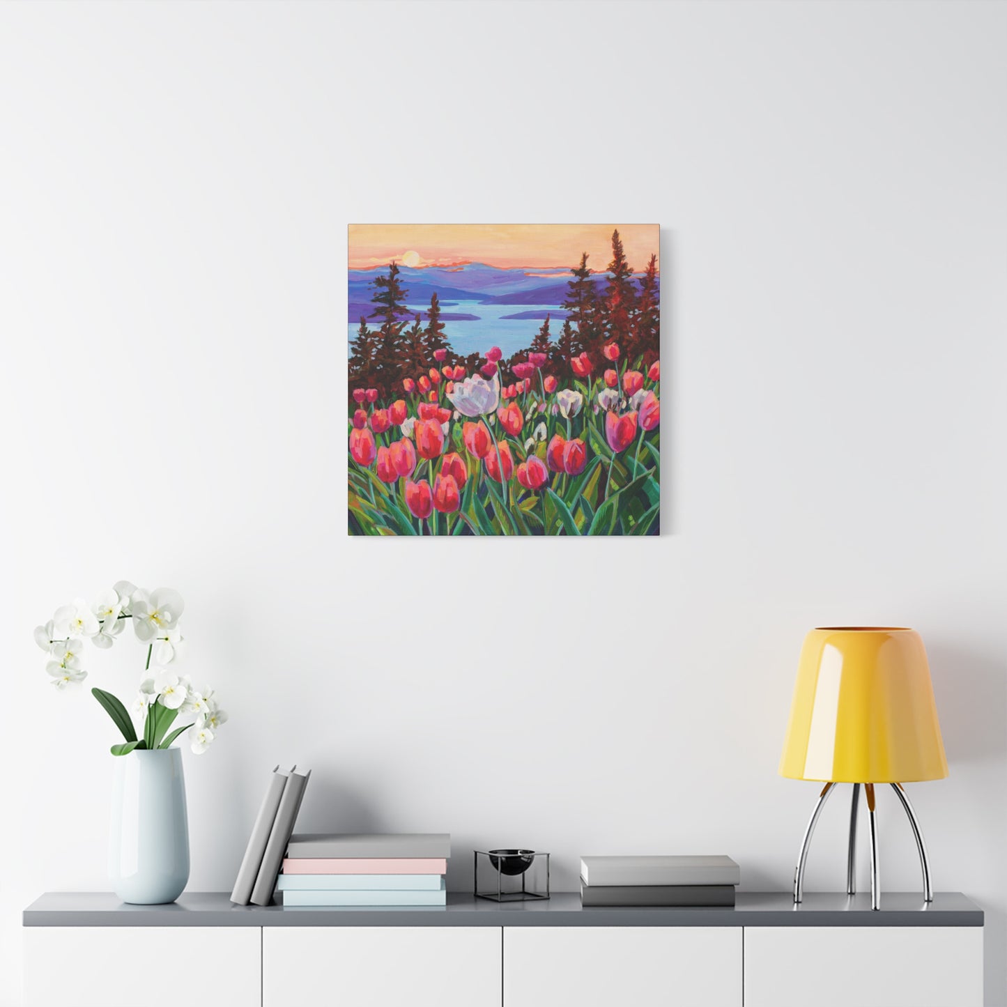 Wonder garden series- Tulips—Matte Canvas, Stretched, 1.25"
