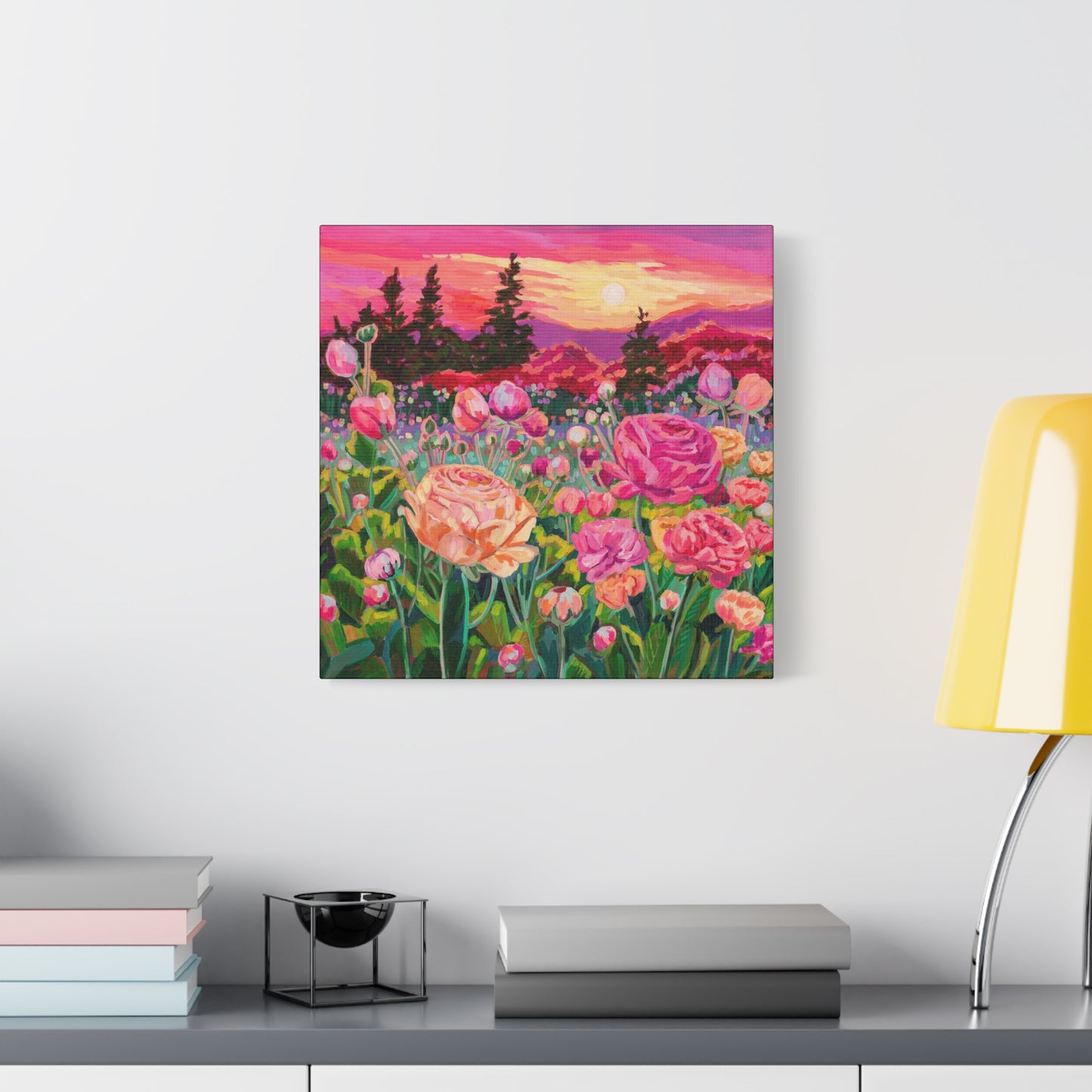 Wonder garden series- ranunculus—Matte Canvas, Stretched, 1.25"