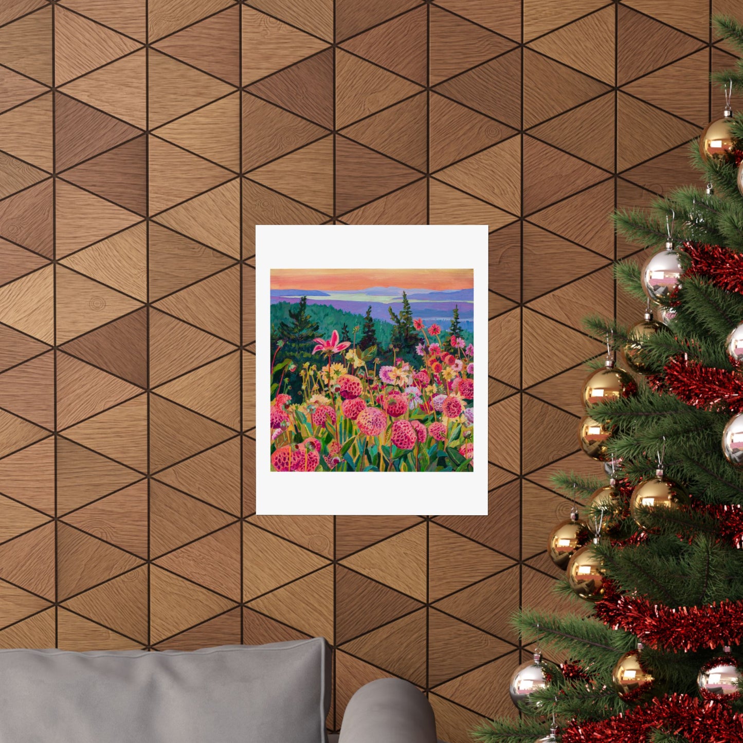 Wonder garden series-Dahlias— Matte Paper Poster Reproduction