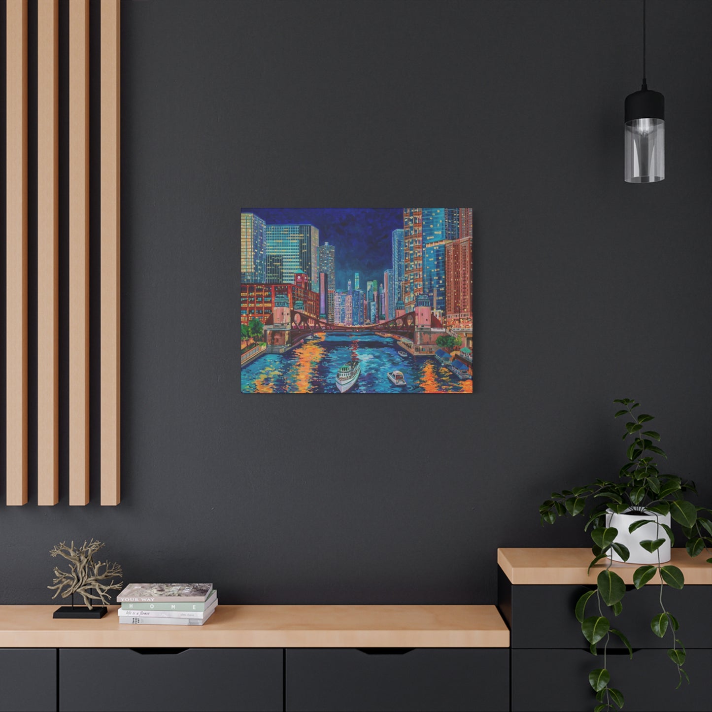 La Salle Street Bridge, Chicago—Matte Canvas, Stretched, 1.25"