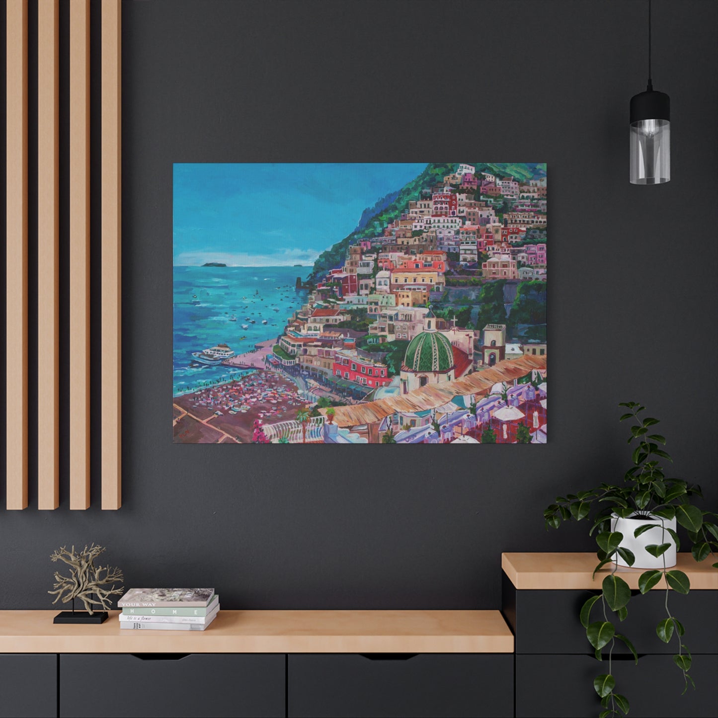 Summer in Positano, Italy— Gallery Wrapped Canvas Reproduction