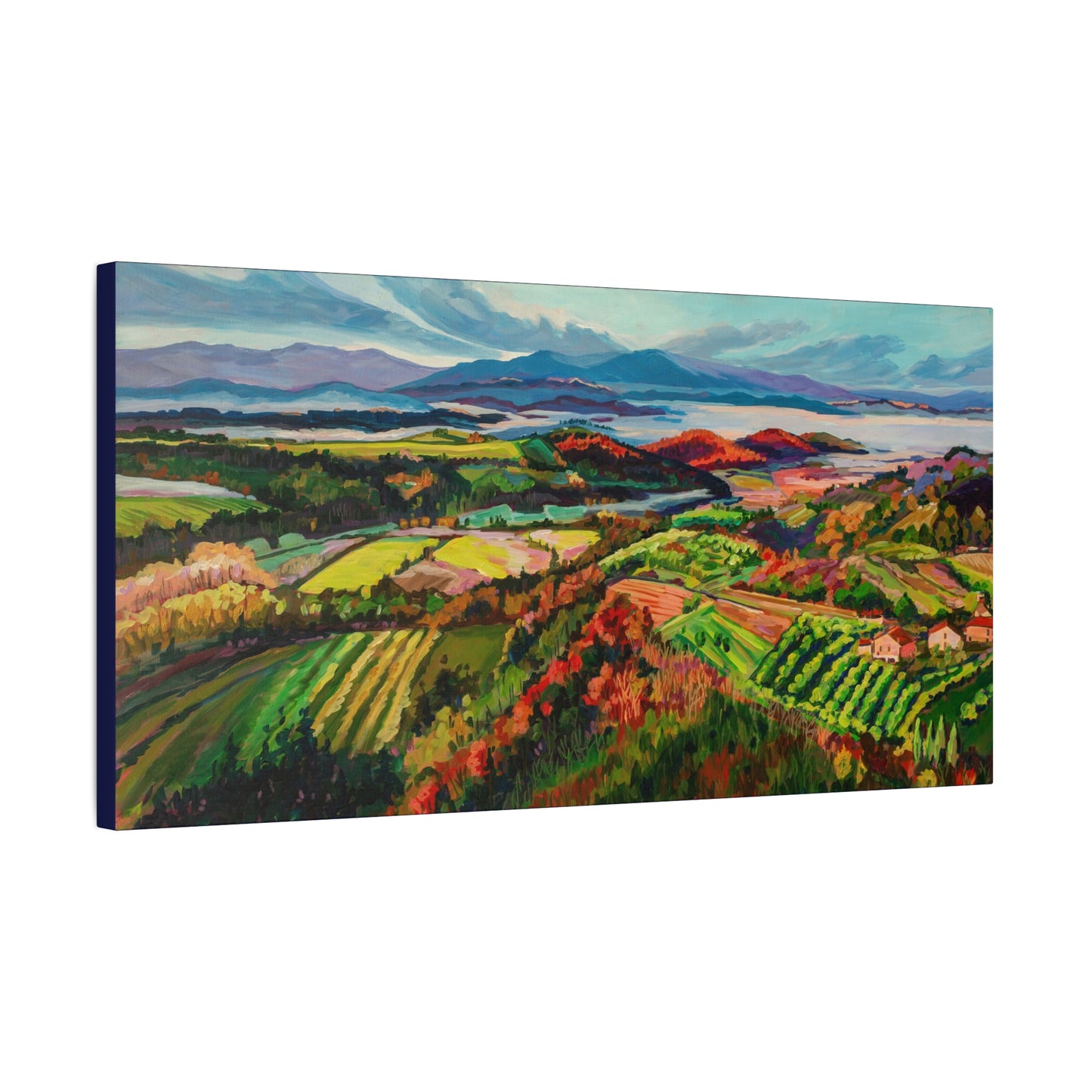 Morning Mist over Tuscany 1— Gallery Wrapped Canvas Reproduction