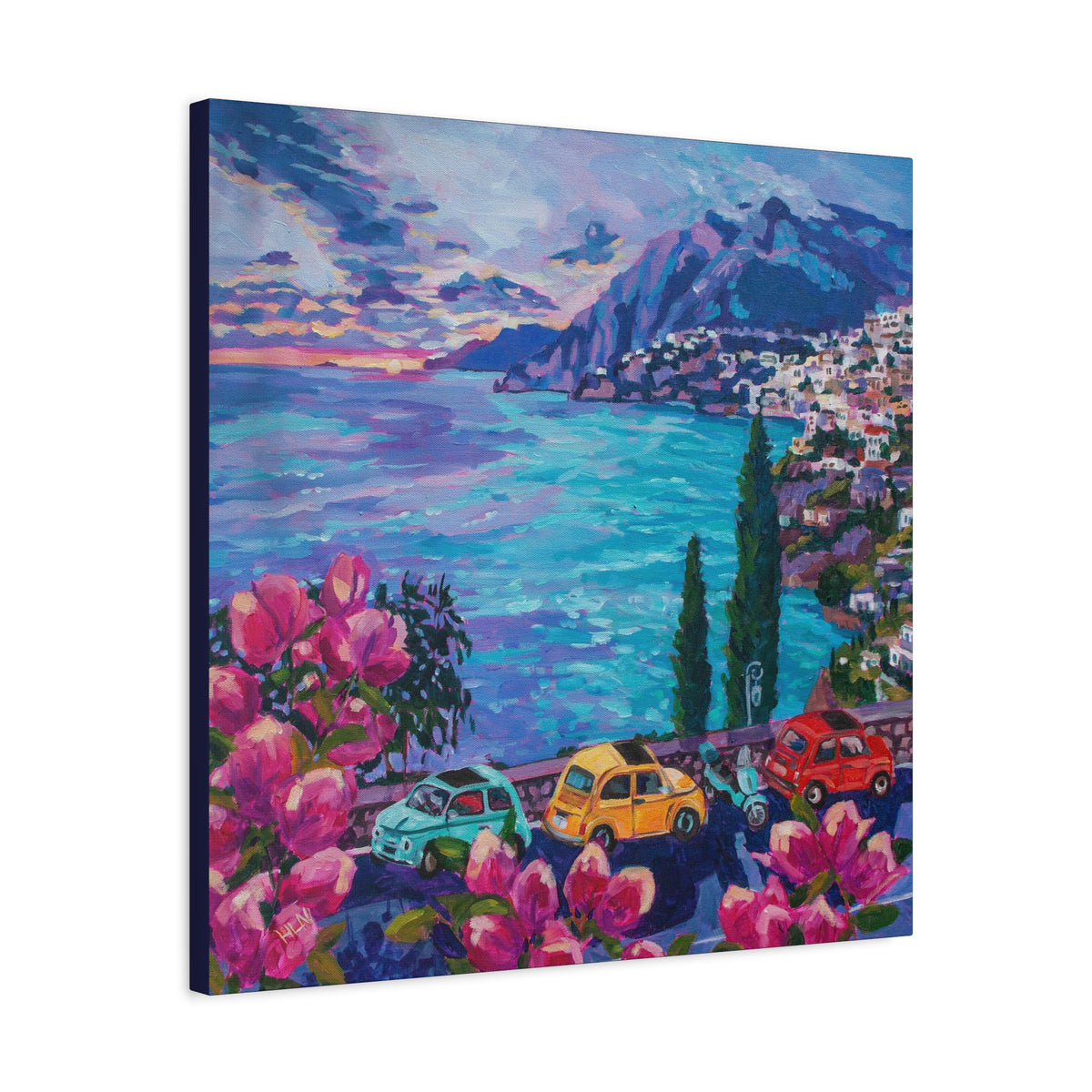 Fiats at Arienzo, Positano —Matte Canvas, Stretched, 1.25"