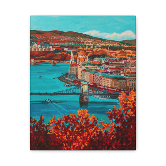 Postcards from Europe: Budapest —Matte Canvas, Stretched, 1.25"