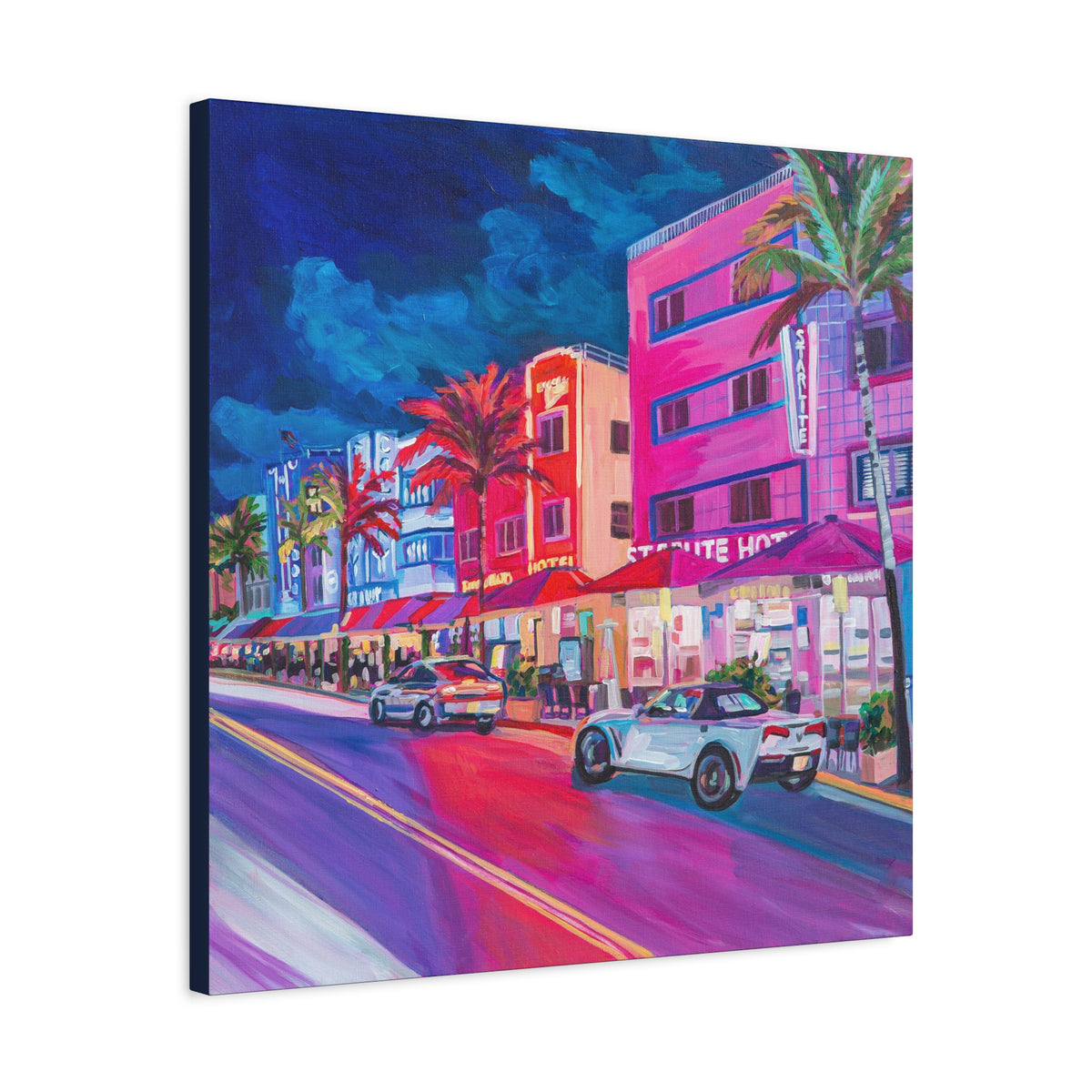 Starlite Hotel- South Beach Miami —Matte Canvas, Stretched, 1.25"