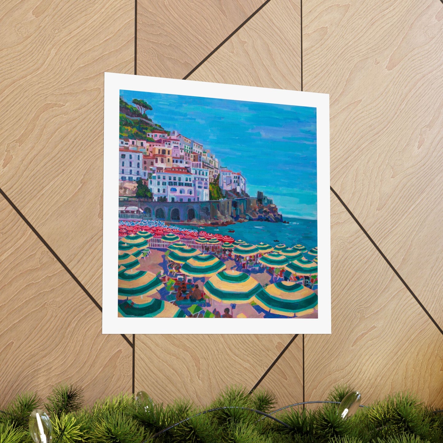 Beachside Amalfi, Italy — Matte Paper Poster Reproduction