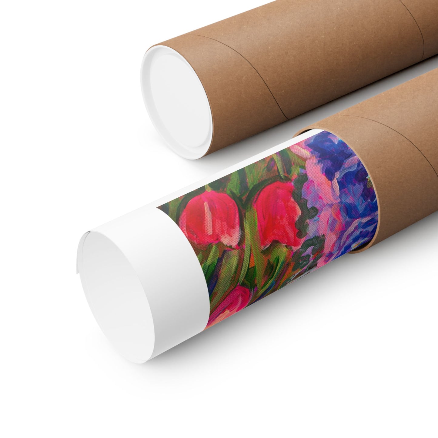 Wonder garden series- Delphinium trio— Matte Paper Poster Reproduction