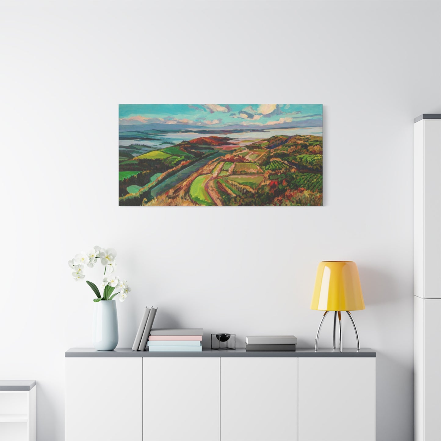 Morning Mist over Tuscany 2— Gallery Wrapped Canvas Reproduction