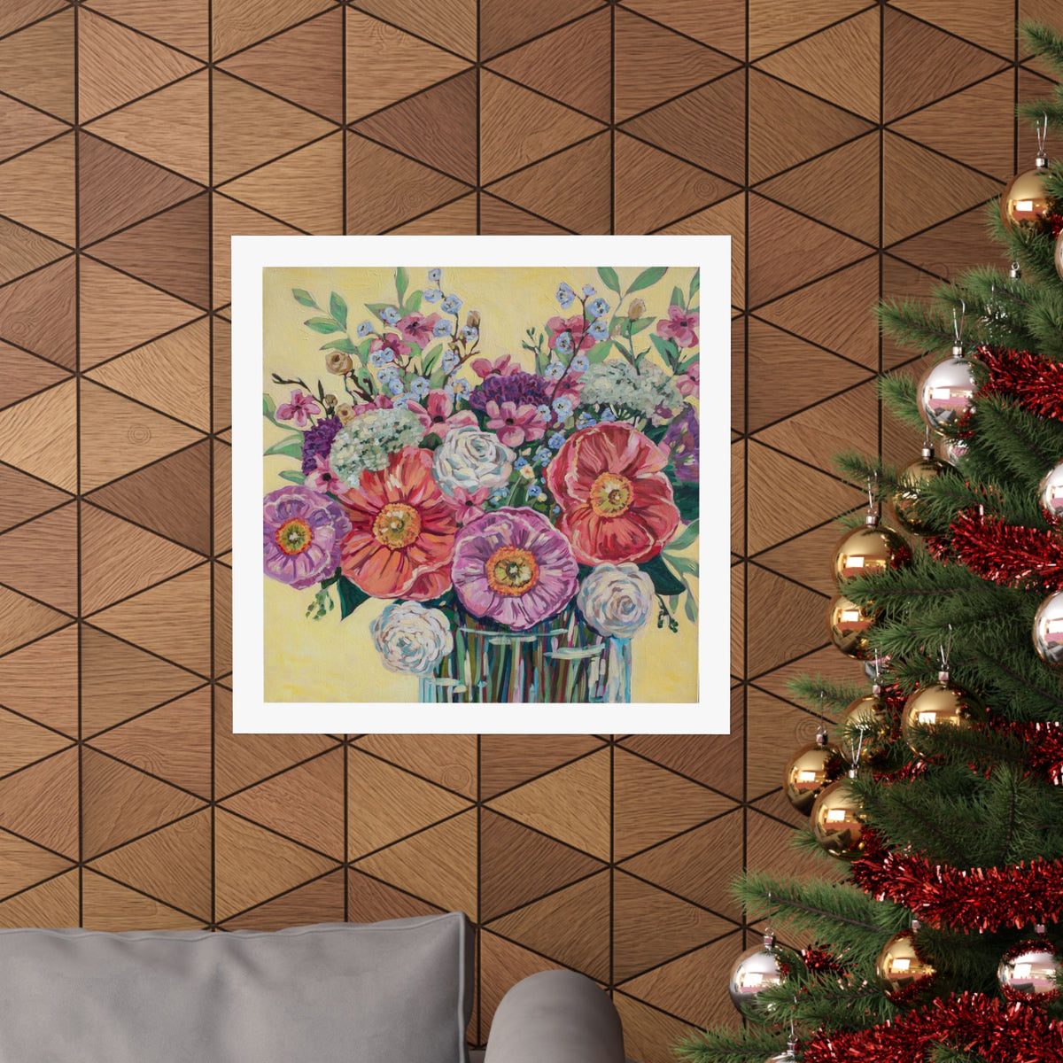 Bright Hibiscus Blooms— Matte Paper Poster Reproduction