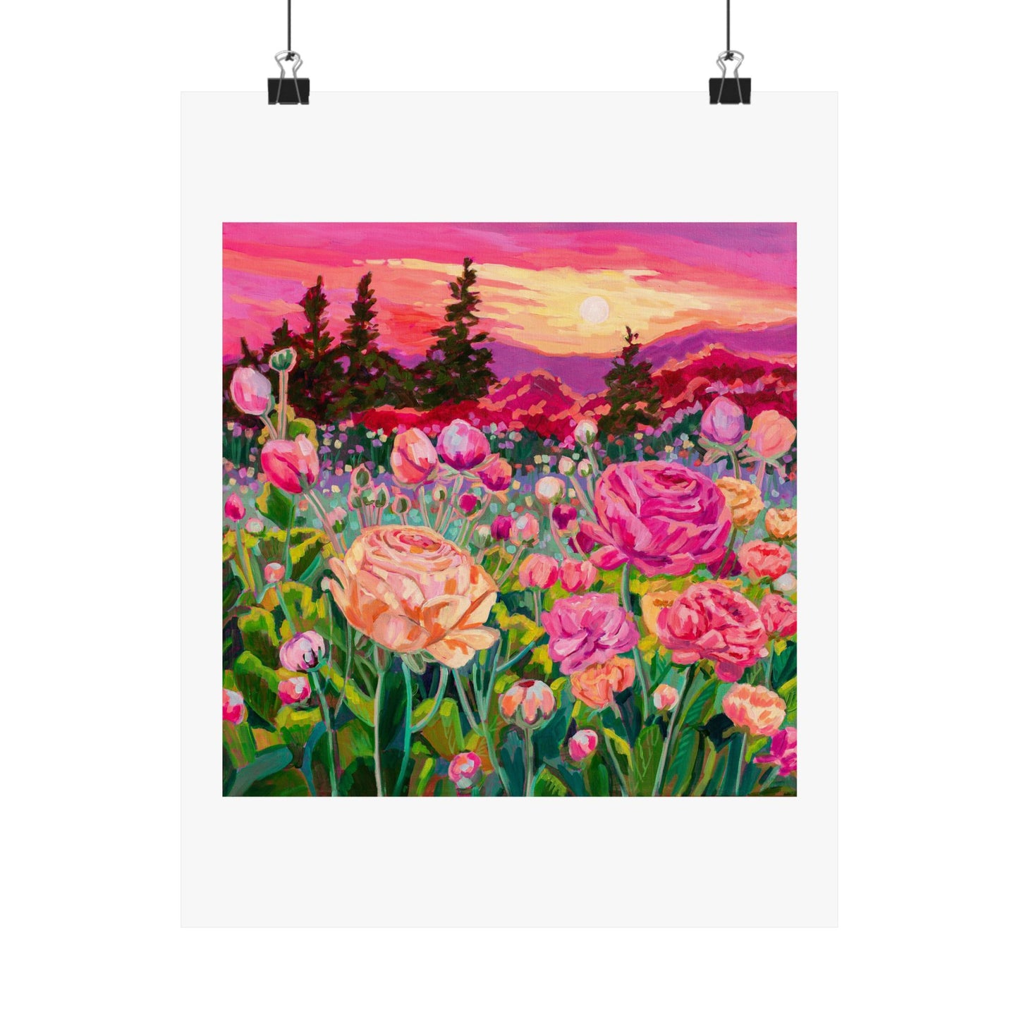 Wonder garden series- Ranunculus— Matte Paper Poster Reproduction