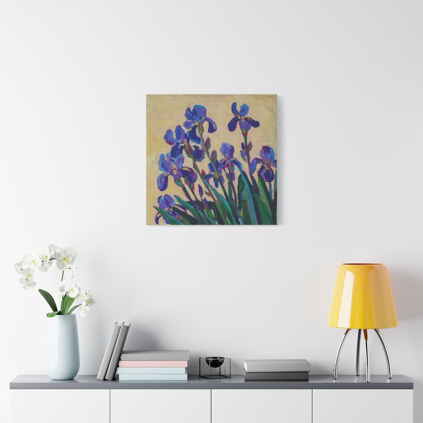 Purple Irises Floral —Matte Canvas, Stretched, 1.25"