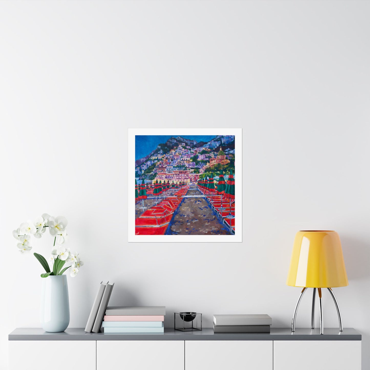 Positano at Dusk, Italy — Matte Paper Poster Reproduction