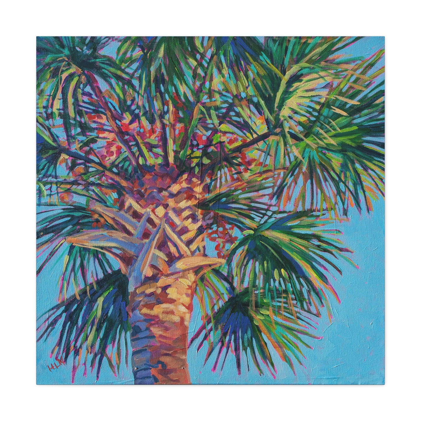 Palm detail #4 —Matte Canvas, Stretched, 1.25"