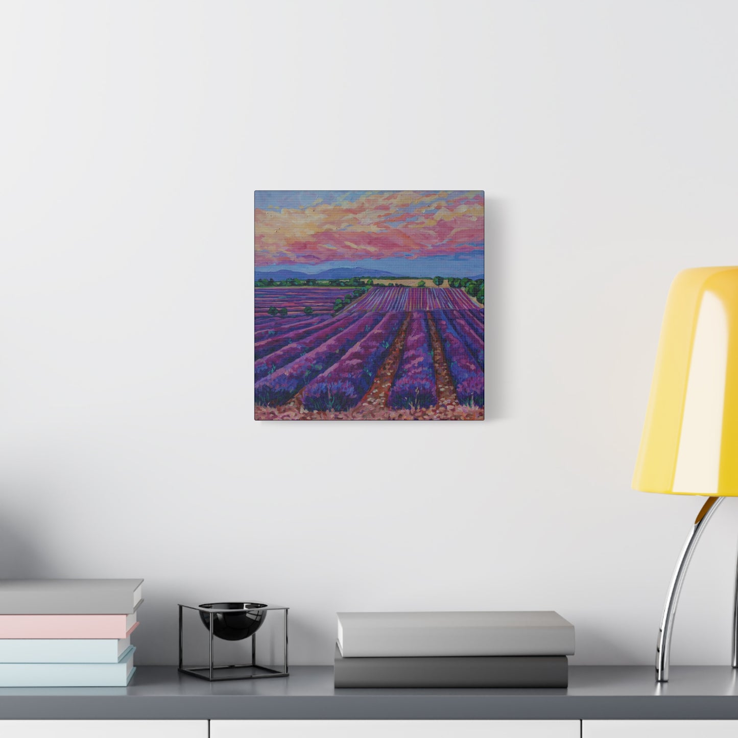 Lavender field at Sunset —Matte Canvas, Stretched, 1.25"