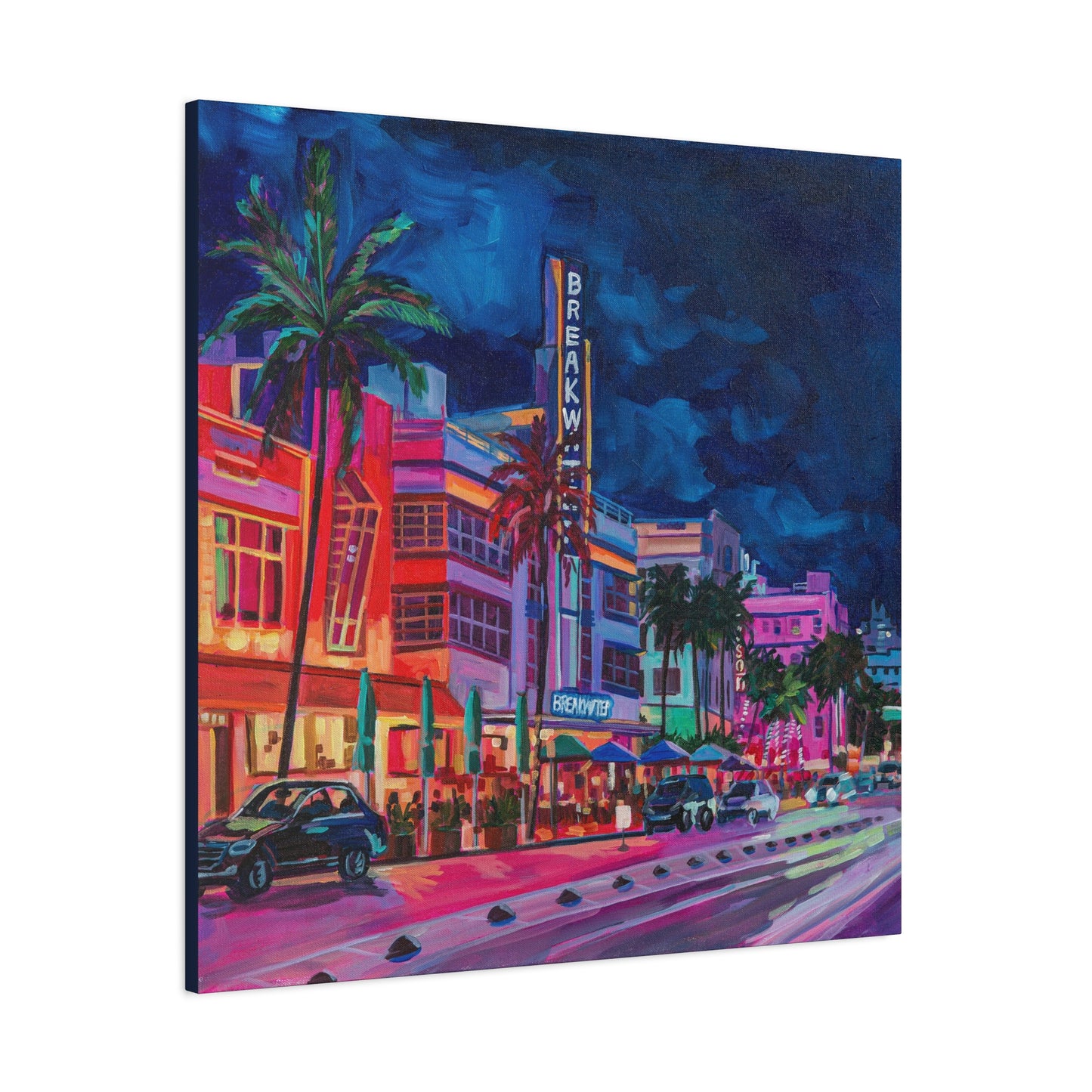 The Breakwater Hotel- South Beach Miami—Matte Canvas, Stretched, 1.25"