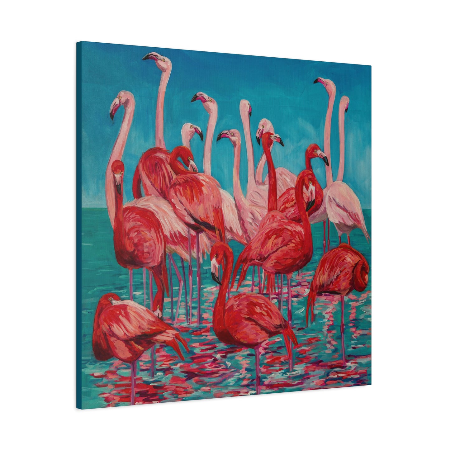 Flamboyance of Flamingos—Matte Canvas, Stretched, 1.25"