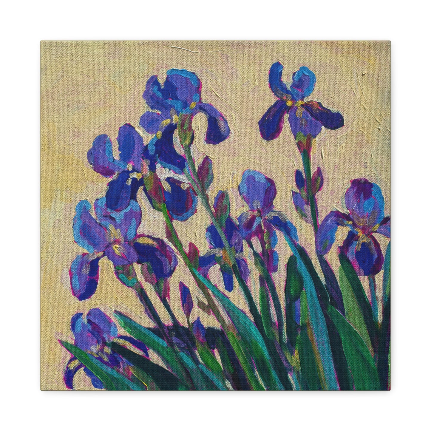 Purple Irises Floral —Matte Canvas, Stretched, 1.25"
