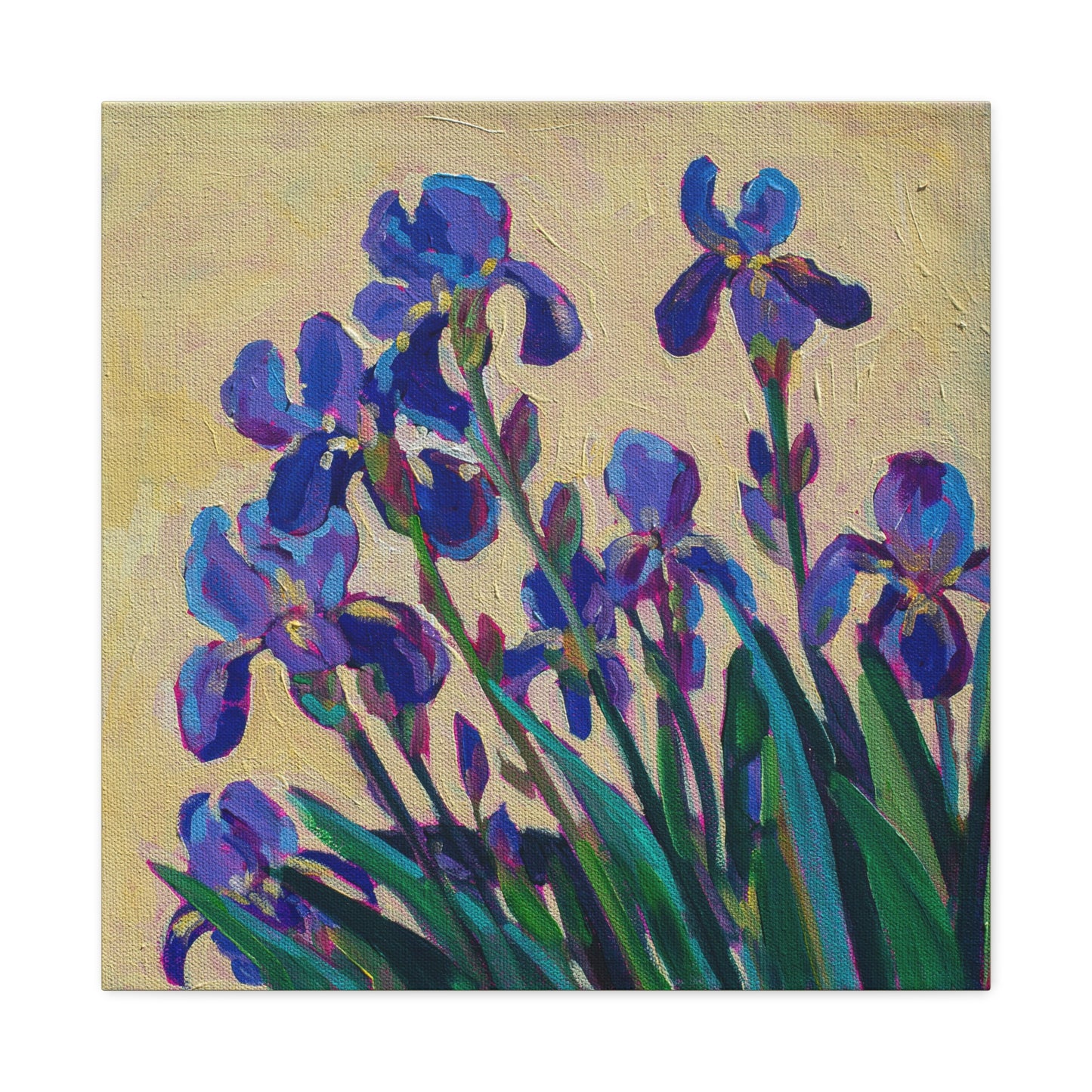 Purple Irises Floral —Matte Canvas, Stretched, 1.25"