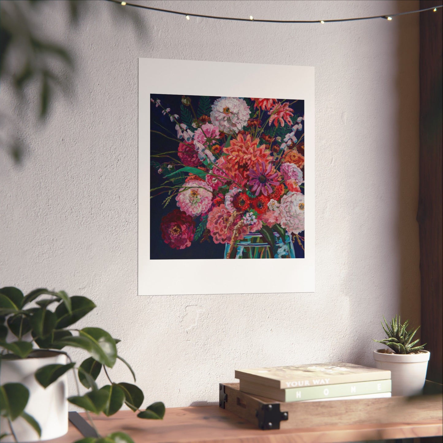 Fall Floral Still Life — Matte Paper Poster Reproduction