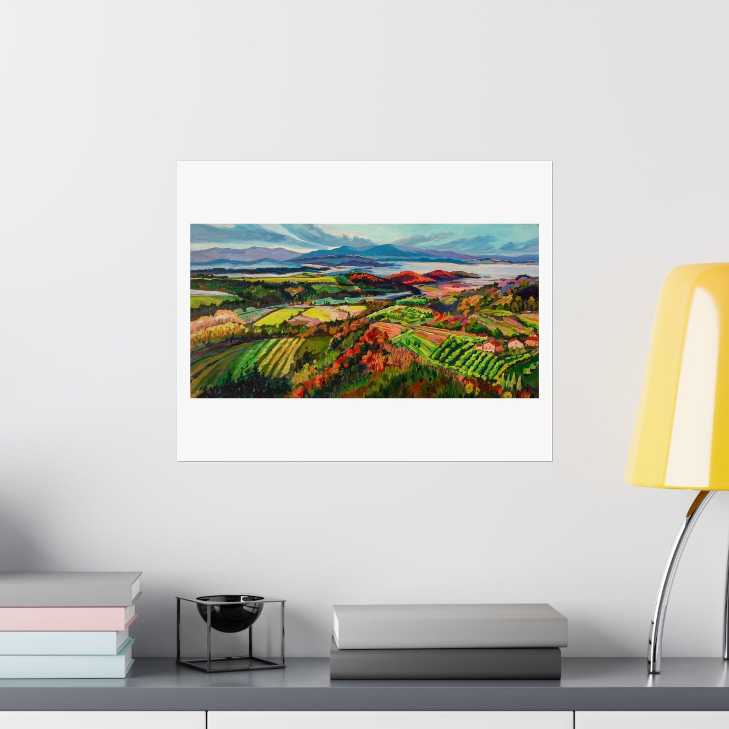 Morning Mist over Tuscany 1—Matte Horizontal Poster Reproduction