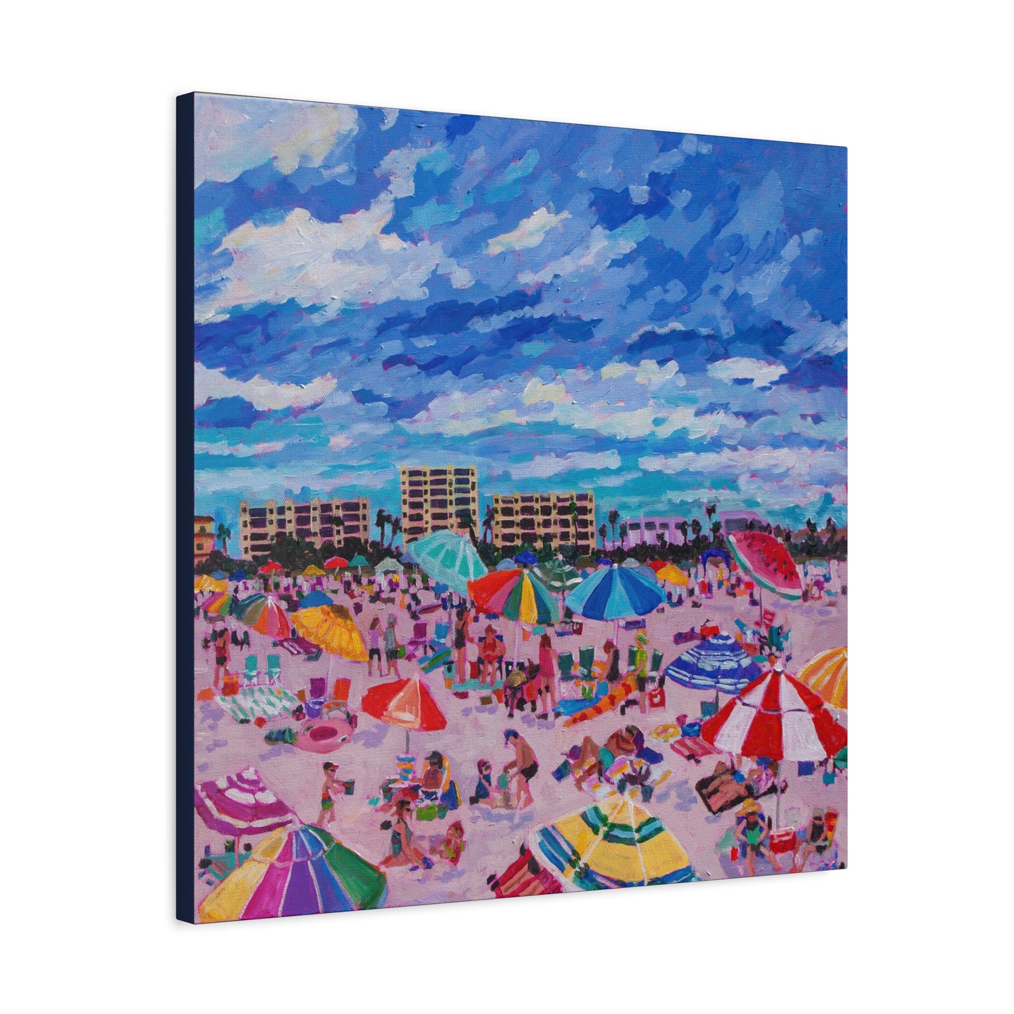 Busy Relaxing Beach Right Panel—Matte Canvas, Stretched, 1.25"