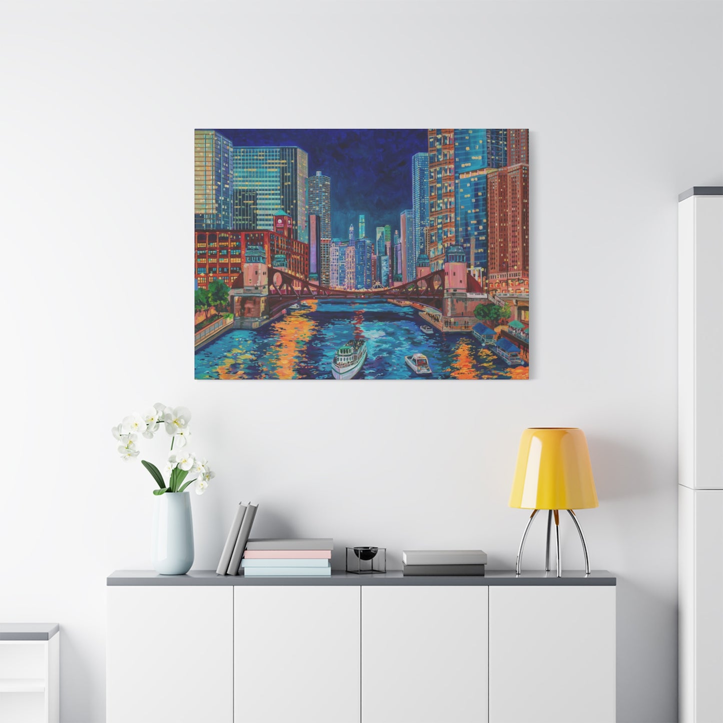 La Salle Street Bridge, Chicago—Matte Canvas, Stretched, 1.25"