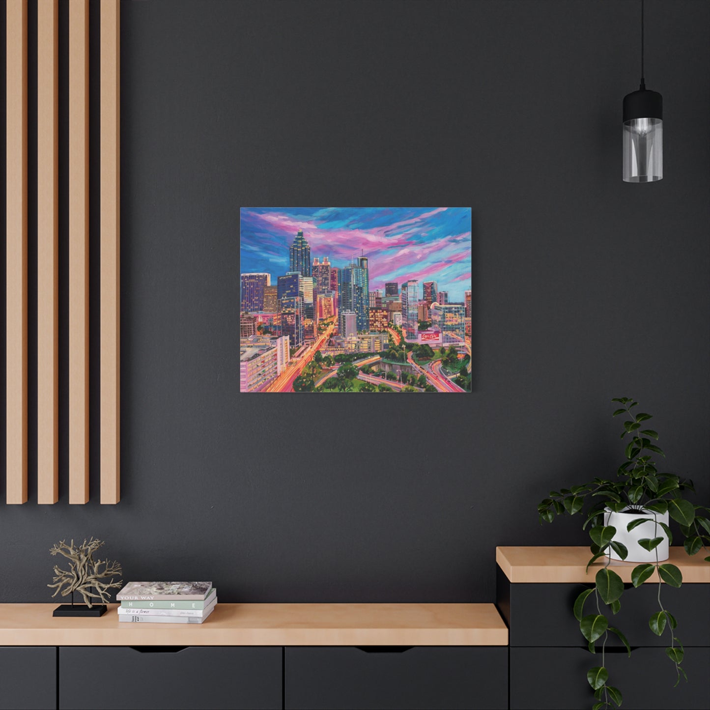 Downtown Atlanta Skyline- along Peachtree Street—Matte Canvas, Stretched, 1.25"