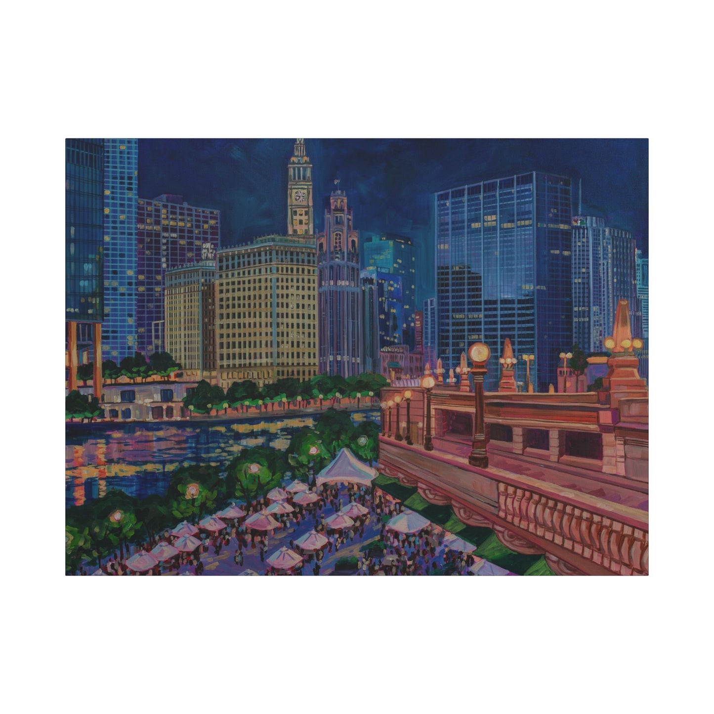 Riverwalk Chicago at Michigan Ave—Matte Canvas, Stretched, 1.25"