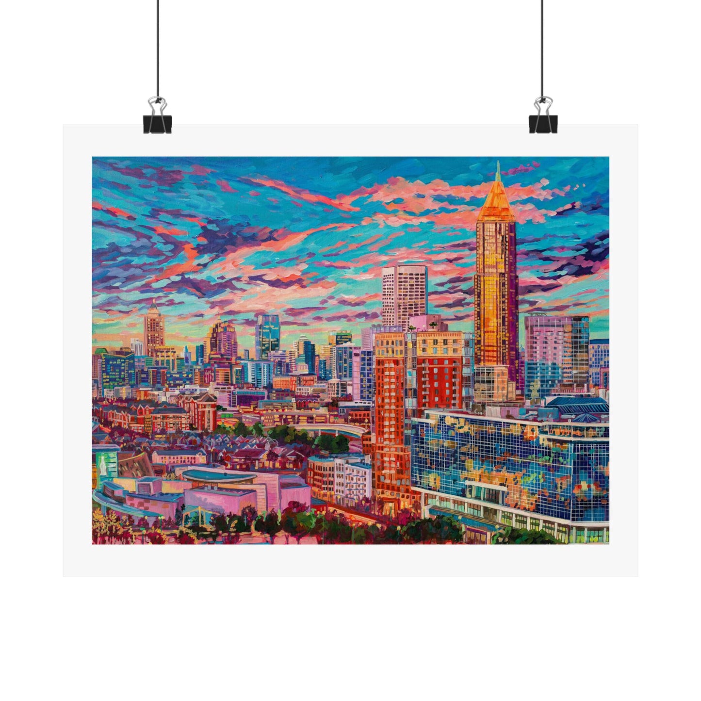 Midtown Atlanta Skyline—Matte Horizontal Fine Art Poster Reproductions