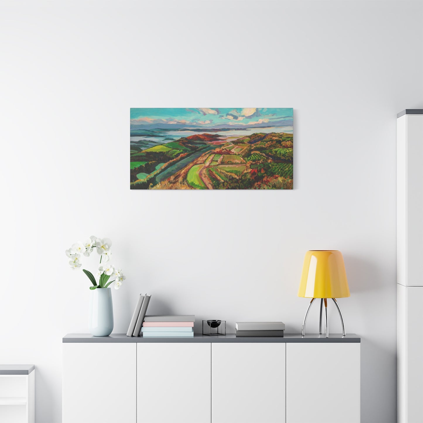 Morning Mist over Tuscany 2— Gallery Wrapped Canvas Reproduction
