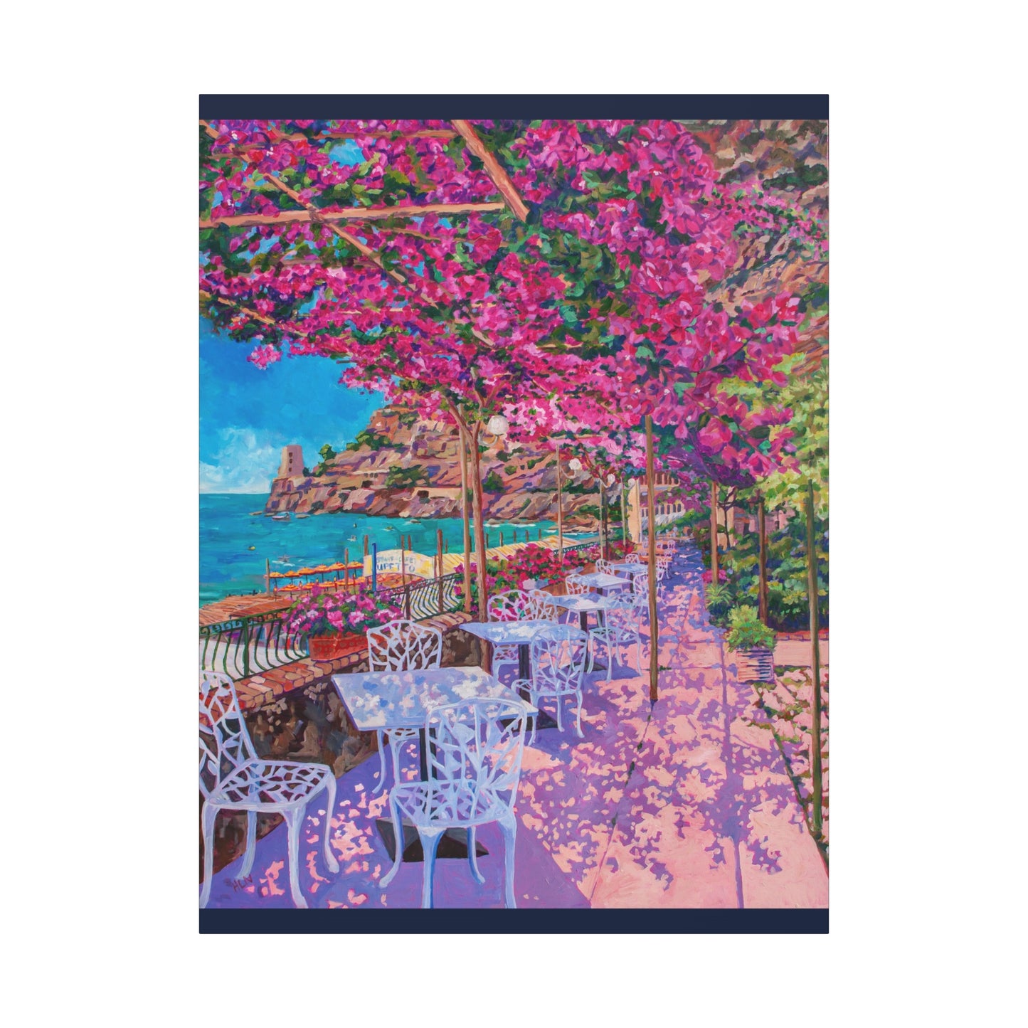 Pupetto's Cafe, Positano, Italy — Gallery Wrapped Canvas Reproduction