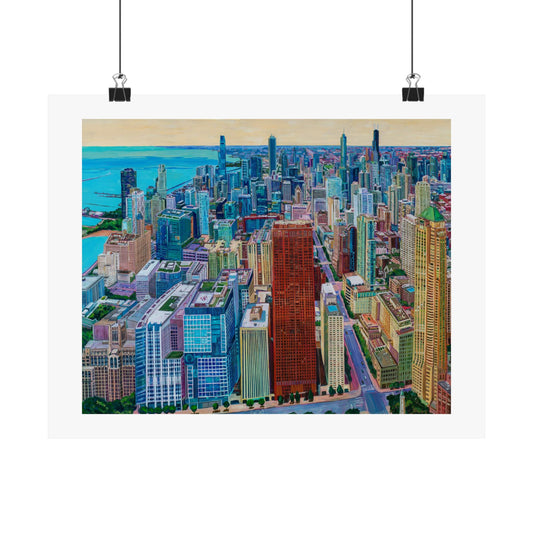 Chicago Skyline—Matte Horizontal Fine Art Poster Reproductions