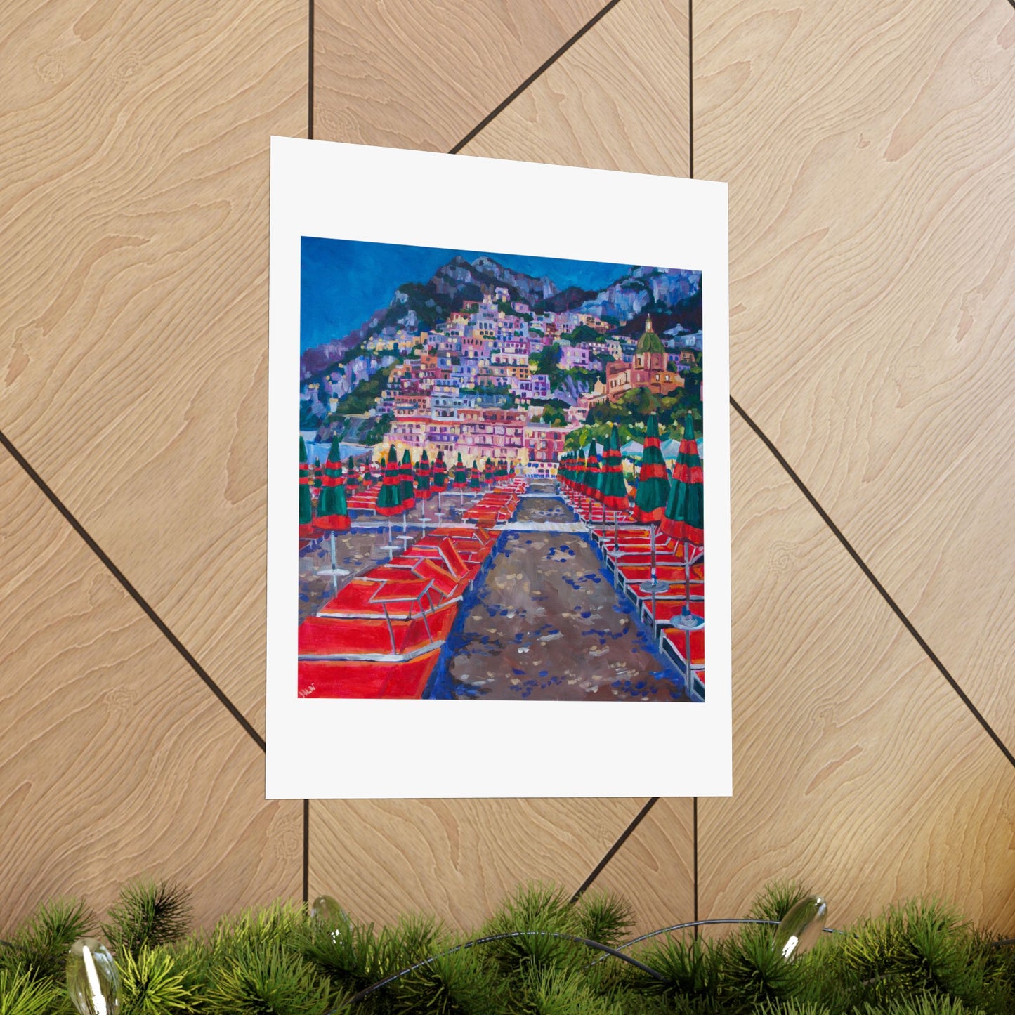 Positano at Dusk, Italy — Matte Paper Poster Reproduction