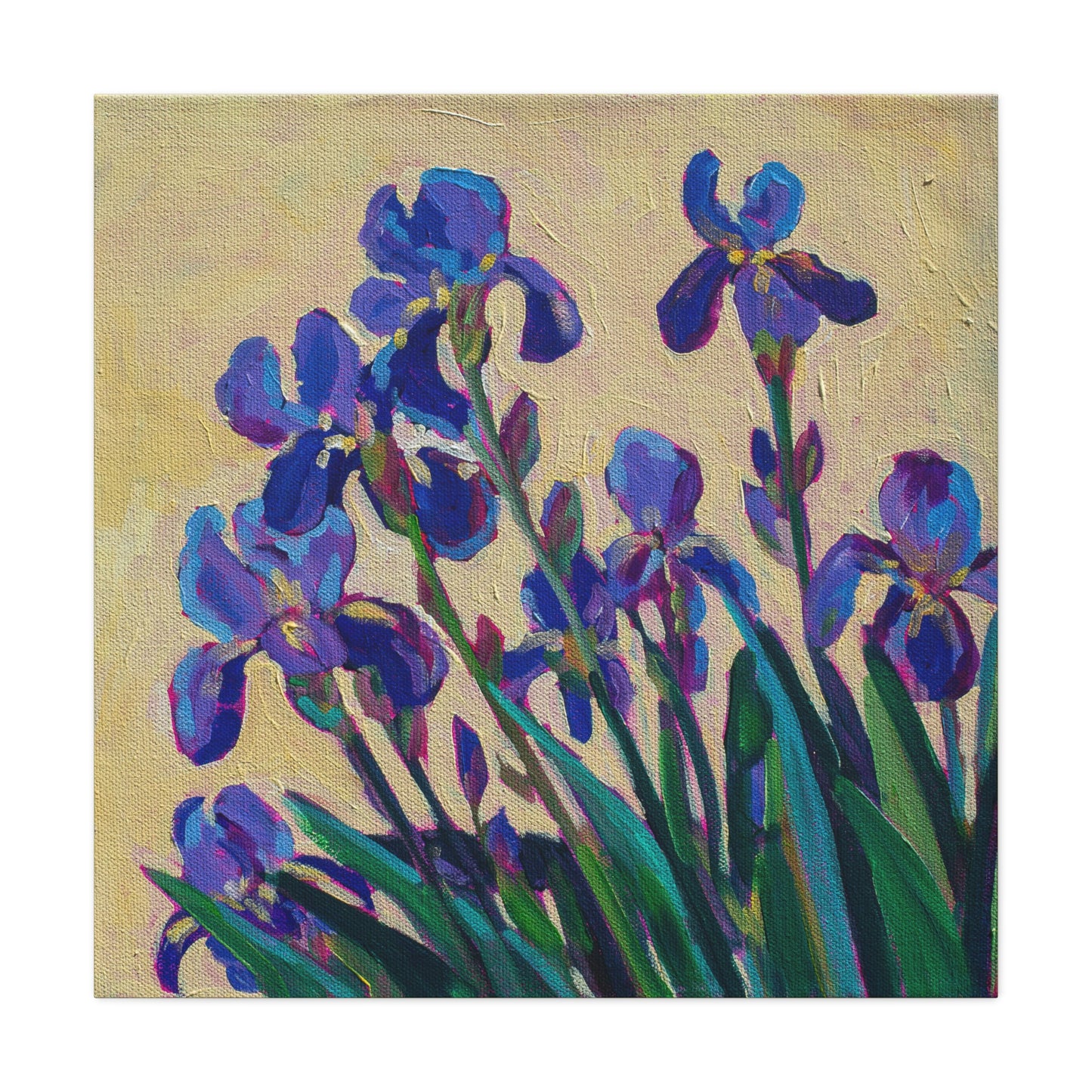 Purple Irises Floral —Matte Canvas, Stretched, 1.25"